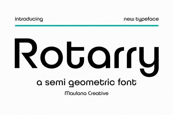 Download Rotarry Semi Geometric Font - Font Collection