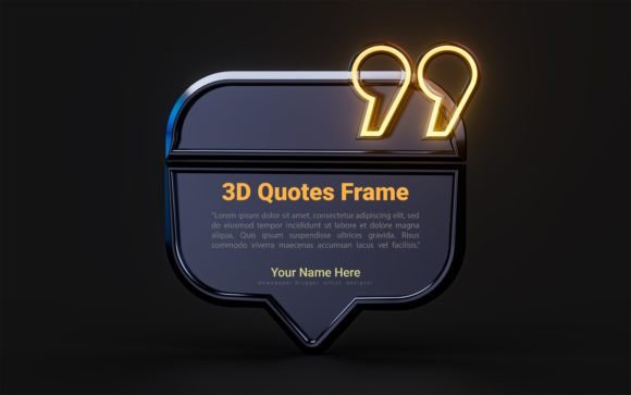Download 3d Dark Quote Text Box Messaging Tagline - Dark Collection