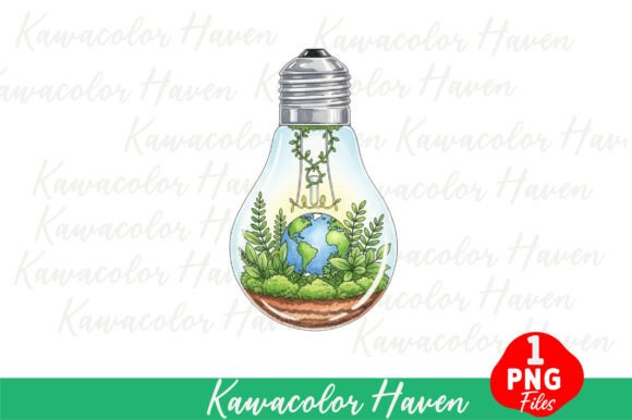 Download Creative Light Bulb with Earth and Plant - Light bulb Collection