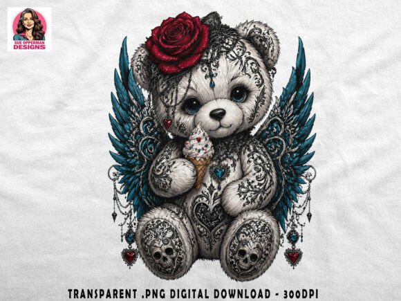 Download Gothic Teddy Bear | Cute Dark Art - Dark Collection