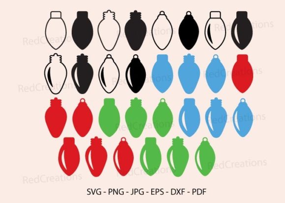 Download Christmas Light Bulb Svg, Christmas XMas - Light bulb Collection