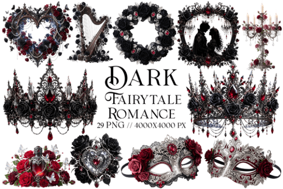 Download Dark Fairytale Romance Clipart - Dark Collection