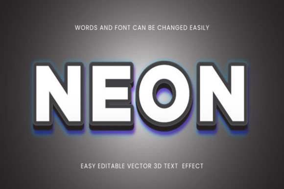 Download Neon 3d Editable Text Effect Font - Font Collection
