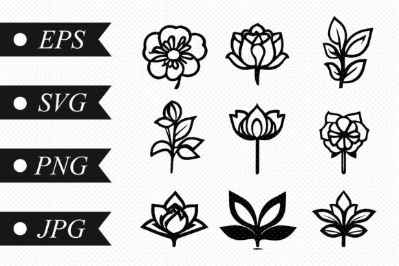 Download Set of Linear Flowers - Premium Resources
