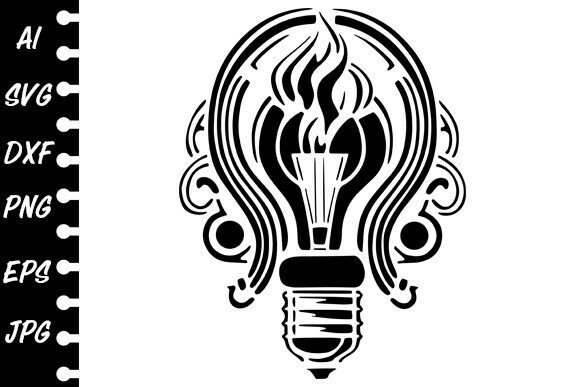 Download Stencil Vintage Light Bulb - Light bulb Collection