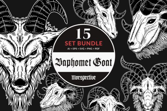 Download 15 Bundle Dark Baphomet Head Occult - Dark Collection