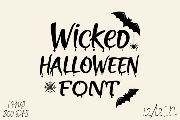 Download Wicked Halloween Font Sublimation PNG - Font Collection