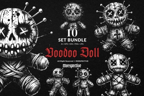 Download 10 Bundle Dark Art Voodoo Doll Mystical - Dark Collection